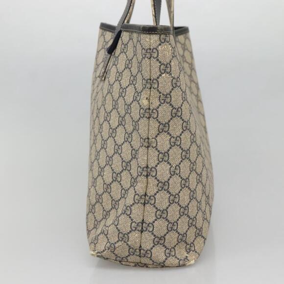 GUCCI GG Supreme Sherry Line Tote Bag Pvc Navy Silver - Picture 5 of 16